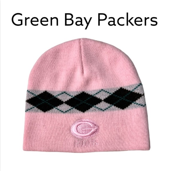 NFL Licensed Green Bay Packers Pink Winter Cap - Picture 1 of 8